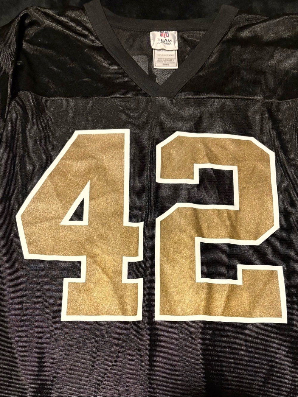New Orleans Saints x NFL Apparel x Darren Sharper #42 jersey med 29” x 22” - Picture 3 of 11